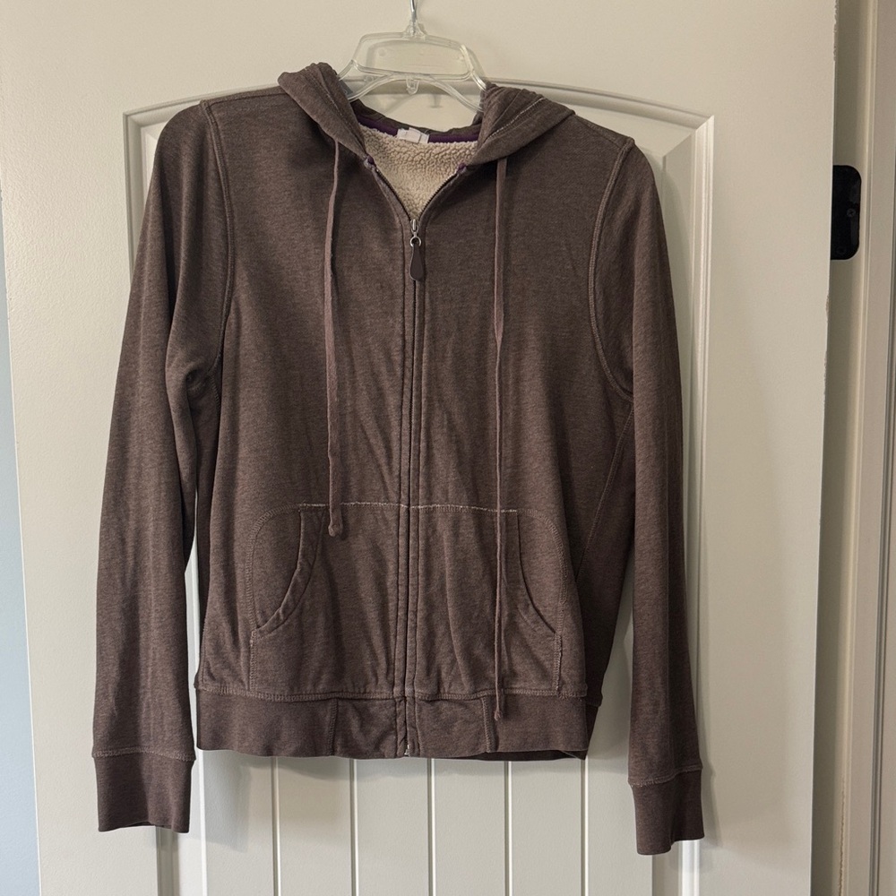 Brown Zip-Up Hoodie
